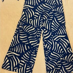 H&M Blue and White Patterned Pants